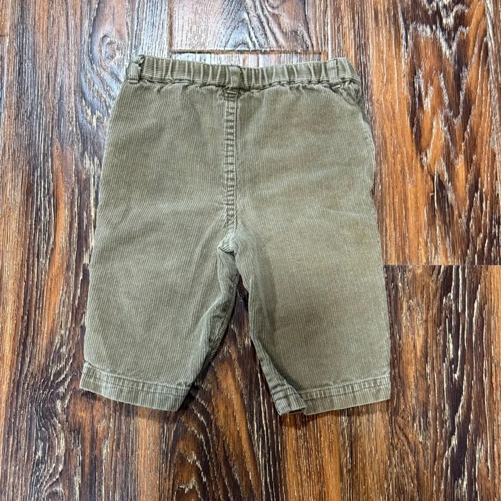 VTG Childrens Place 6-9M Corduroy Pants Kids Tan Reinforced Knee Elastic Waist